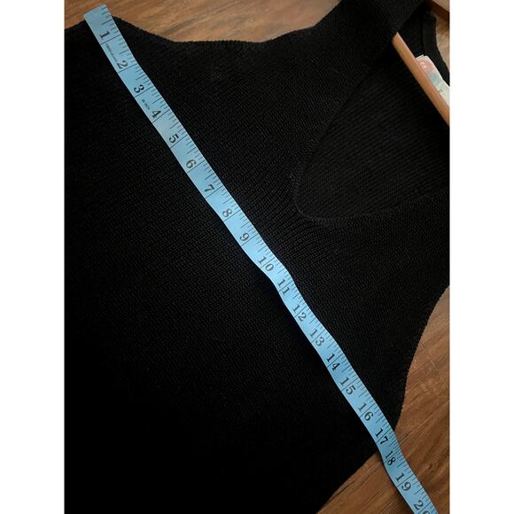 FP BEACH Free People Nikki Sweater Knit Dress Patch Pockets Black Size XS - Picture 8 of 14